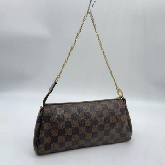 Louis Vuitton Damier Ebene Eva Shoulder Bag W/box - Picture 5 of 16